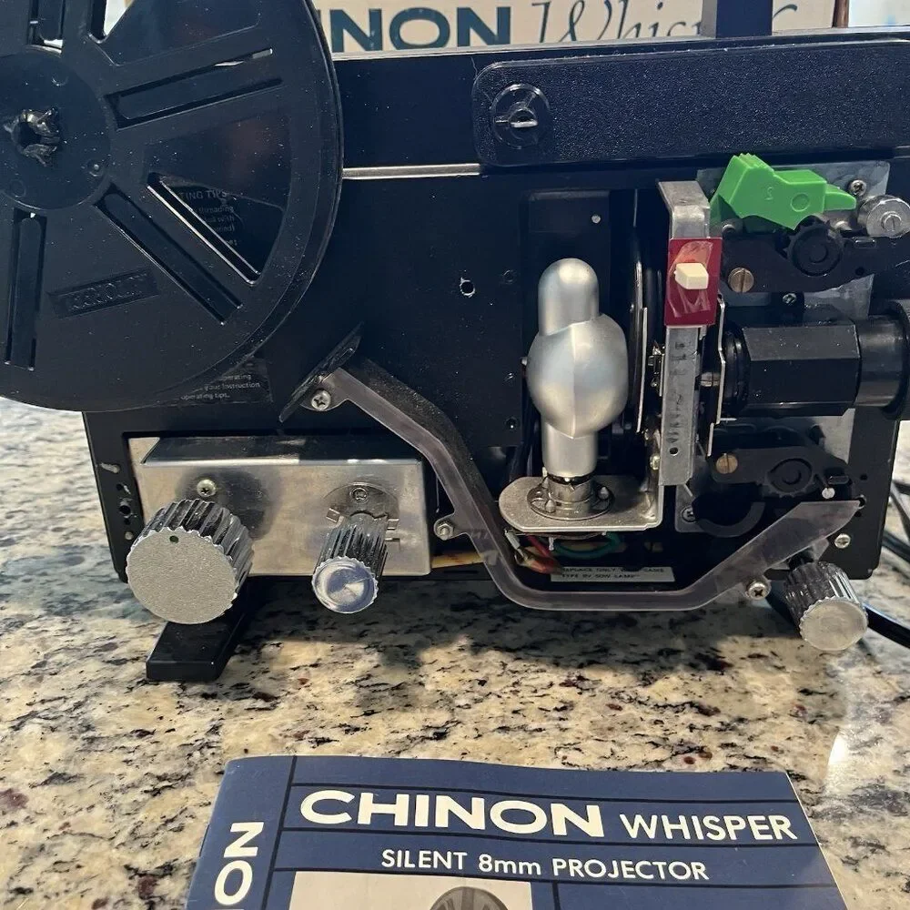 Chinon Whisper Silent Dual 8 Movie Projector - 8mm and Super 8mm film projector